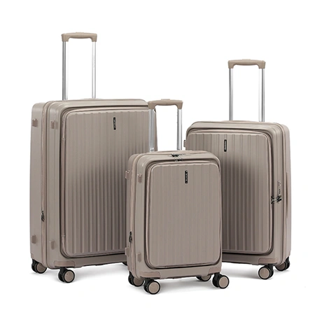 Комплект чемоданов на молнии с широкой ручкой