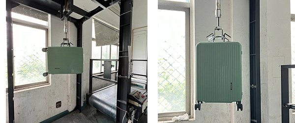 Тест рывка ручки чемодана